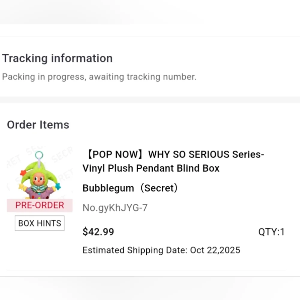 WHY SO SERIOUS Bubblegum Secret Edition Vinyl Plush Authentic Collectible